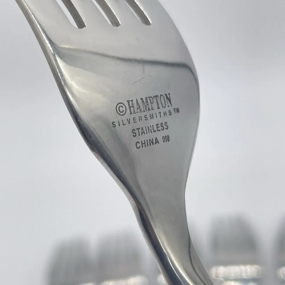 Hampton Silversmiths HSV84 Dinner Forks 7 3/4” Stainless Steel Set of 8